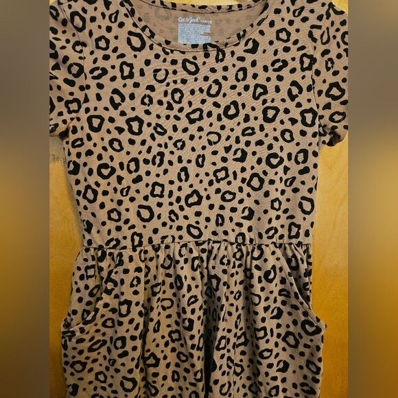 Cat & Jack Black and Brown Fit and Flare Kids Dress L 10/12 - Picture 3 of 5